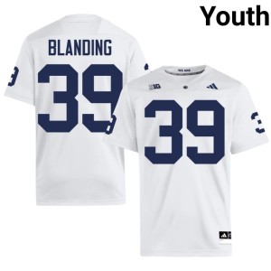 #39 Youth Ty Blanding College Football White Player PSU Lions Jersey 633984-410