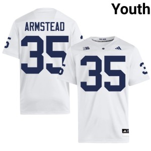 #35 Tyler Armstead White Embroidery College Football Youth Nittany Lions Jersey 971541-799