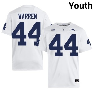 #44 Player White Tyler Warren Youth Penn State Lions College Football Jersey 703198-816