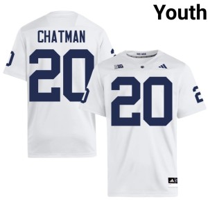 #20 PSU Lions Youth Game College Football White Tyrell Chatman Jersey 957962-355