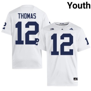 #12 High School Youth College Football Roaring Lions White Xxavier Thomas Jerseys 478404-117