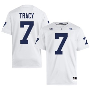 #7 White College Football Limited Penn State Lions Men's Zion Tracy Jerseys 531075-768
